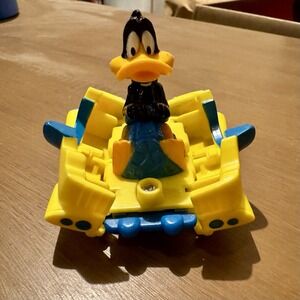 Vtg McDonald's Happy Meal Toy Looney Tunes Quack Up Daffy Duck Splitting Car